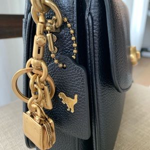 Authentic Coach bag charm key holder